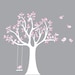 Custom Listing Vinyl Wall Decal Stickers Bird White Tree Set Nursery Wall Sticker with swing
