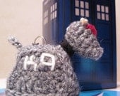 Doctor Who K9 Inspired Keychain Charm Crochet Amigurumi
