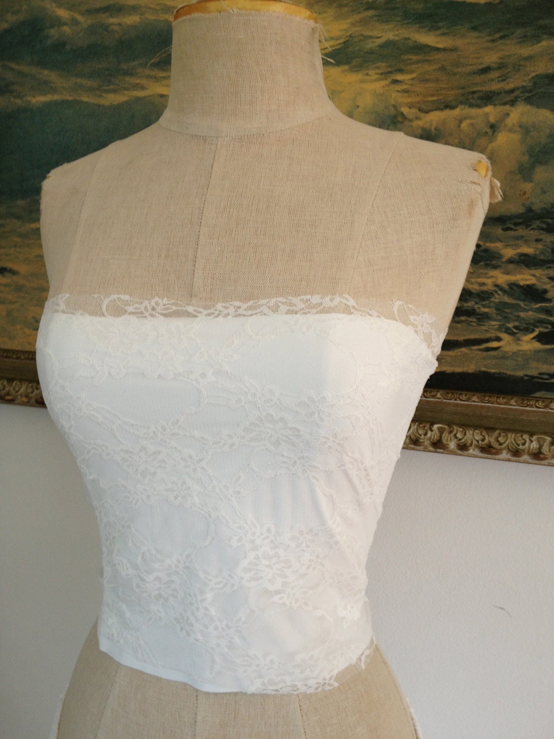 Lace Matching Tube Top Bandeau- Double Layer