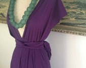 Ready to Ship- Anemone Plum Octopus Convertible Wrap Gown- Last of fabric