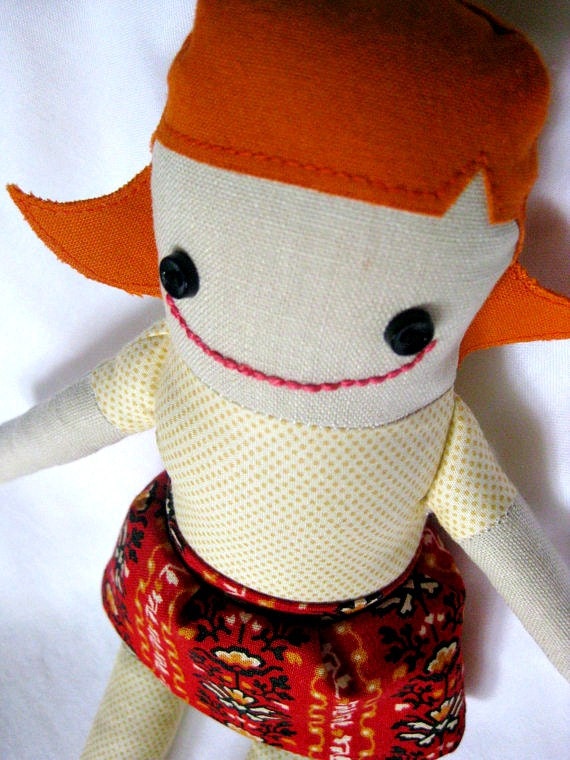 Joyful June - Handmade Doll in Vintage Prints