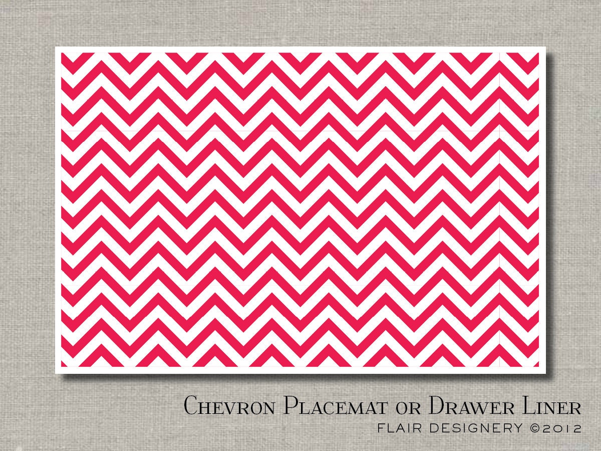 Chevron Paper Placemats or Drawer Liners - Set of 25 - by Flair Designery Il_570xn