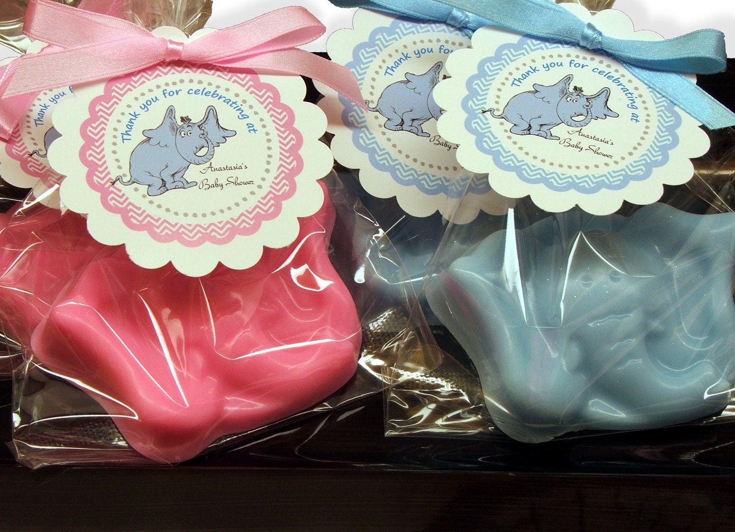 10 Horton Elephant Party Favor Soaps Seuss Inspired Party Favors Soaps Baby Shower Birthday with Custom Tag