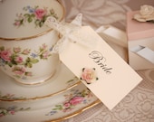 Pretty English Place Setting Tags - set of 4