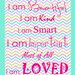 Children's Art Print - Little Lady's Verse Nursery Art Print - Children room decor- I am Beautiful