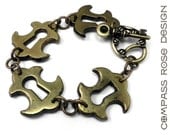 Steampunk Bohemian Chic Antique Escutcheon Keyhole Bracelet with Victorian Revival Lock and Key Heart Padlock Clasp