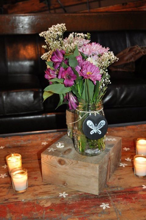 20 Wood Chalkboard Labels Tags for Vintage Mason Jar & Vase Centerpieces