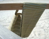 Moss Green Ribbon Stripe Picnic Beach Blanket
