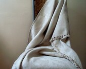 Natural Linen / Wool Boucle / Throw Blanket / Handmade