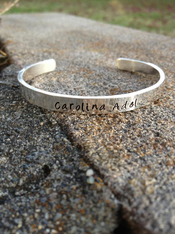 Heavy Sterling Silver Classic Cuff - Personalized - 11 font choices