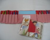 Cowgirls Crayon Tote in a colorful print complete with 12 crayons and a paper pad