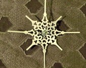 SILVER or BLACK Fine Filigree- Steampunk Clock Hand Deluxe Holiday Ornament