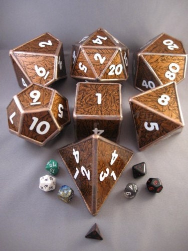 Dice set in stained glass