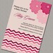 Girl Baby Shower Invitations, girl baby sprinkle invite, Peach and Pinks, Chevron with Flowers, Printable File - Design 772