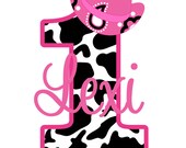 Pink Cowgirl Birthday Shirt Tshirt or Onesie Personalized with ANY NUMBER Matching Party Invitations and Decorations Available Il_170x135