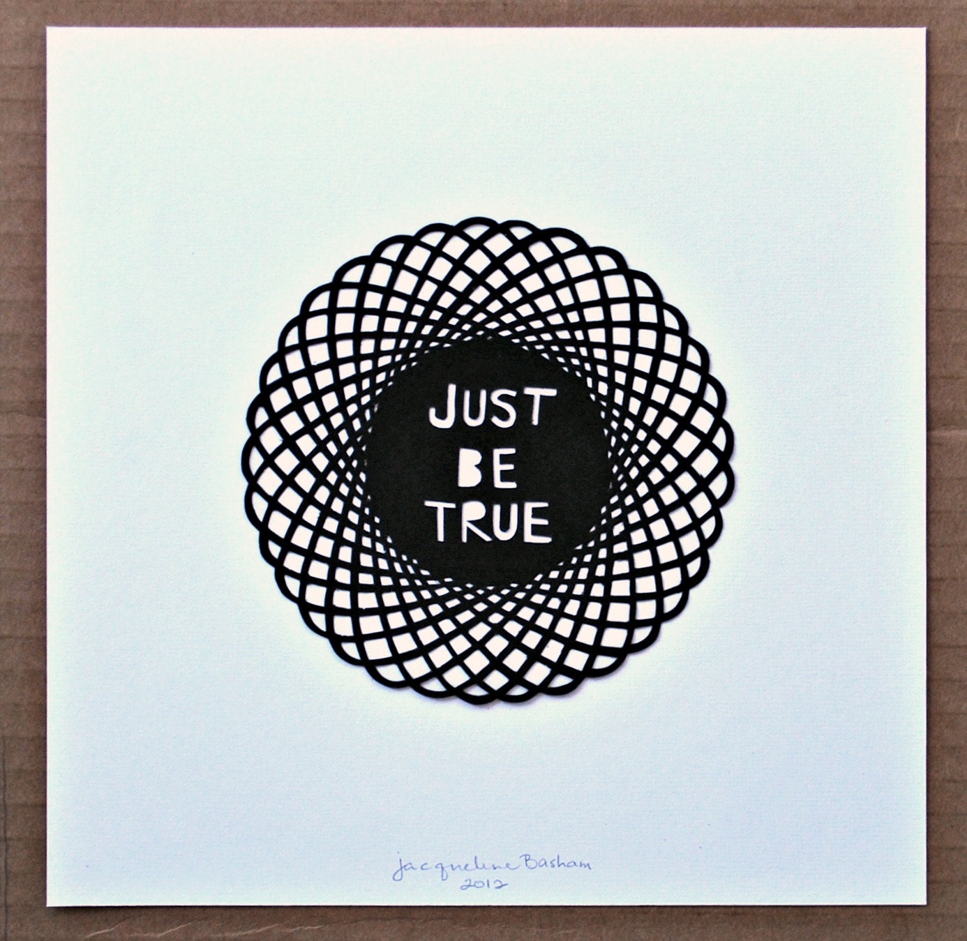 papercut illustration spirograph shape
