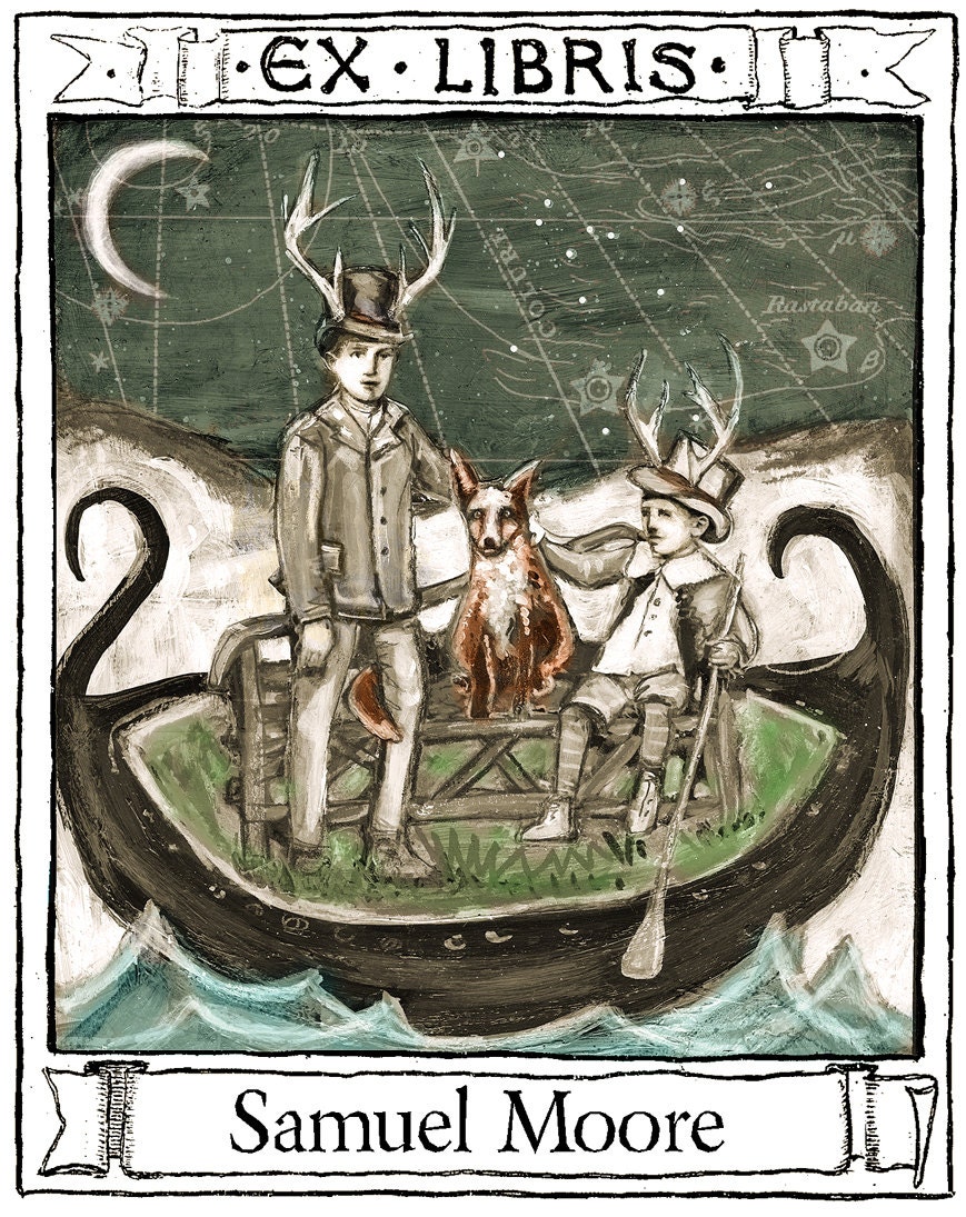 The Adventure Begins Bookplates Personalized or Blank
