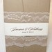 AMY-RUSTIC Lace Wedding Invitation, Invite, Vintage, Shabby Chic, Couture, Elegant