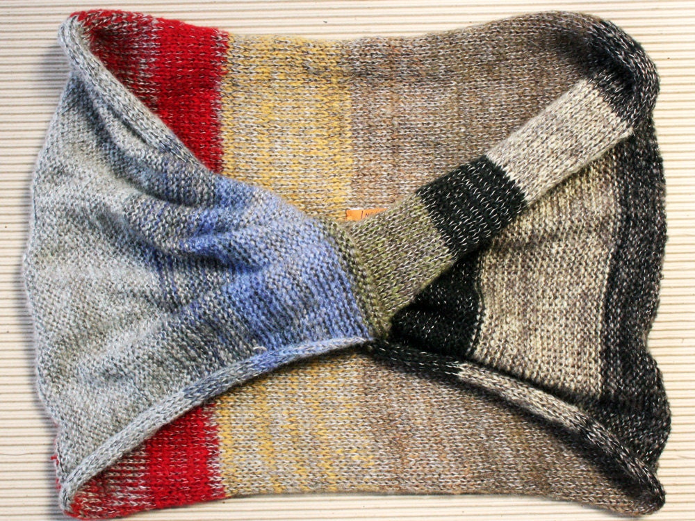 Beige Tartan Infinity Wrap Shawl Cowl - its a classic