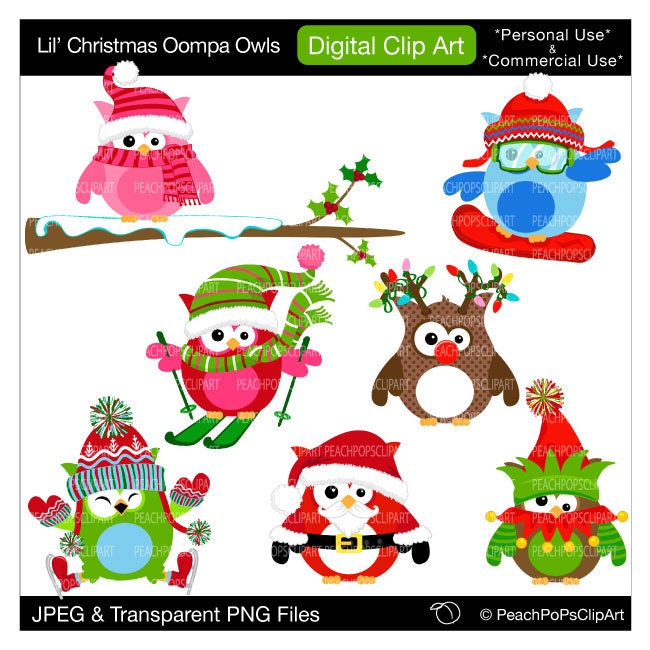 christmas owl clip art - photo #49