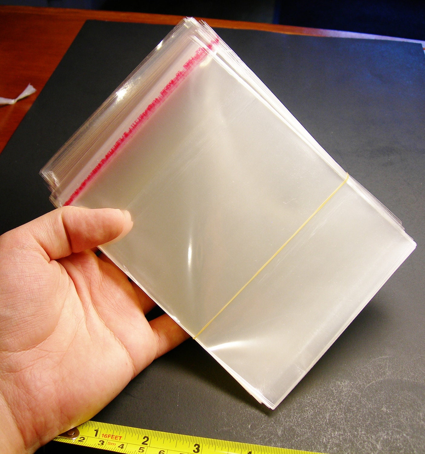 200 QTY crystal clear plastic bags polypropylene cello resealable bags 13cm - 12cm