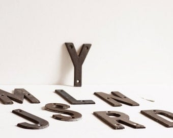 Vintage metal letters, choose your letter
