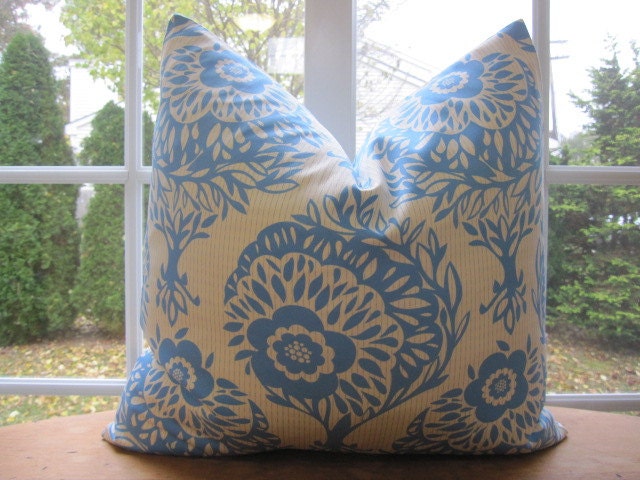 NEW...Pillow, Decorative Throw Pillow Cover, Designer Daydream Blue Pillow Cover 18 x 18
