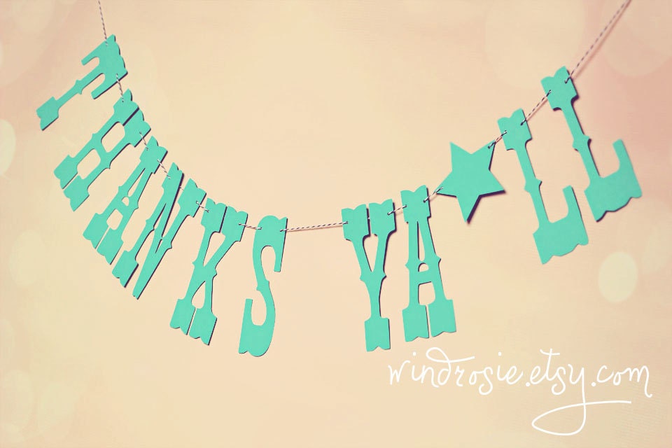 Wedding Banner Photo Prop- Thanks Ya'll