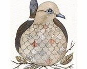 Bird No.34 -  Bird ACEO Art Print of my original watercolor, painting by Lorisworld