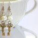 White crystal key Fashion Earrings