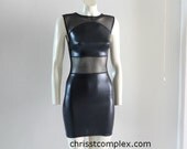 Dress Mini Pvc Club. Wear this super tight rubber look Chrisst Pvc dress out tonight SPECIAL ETSY PRICE