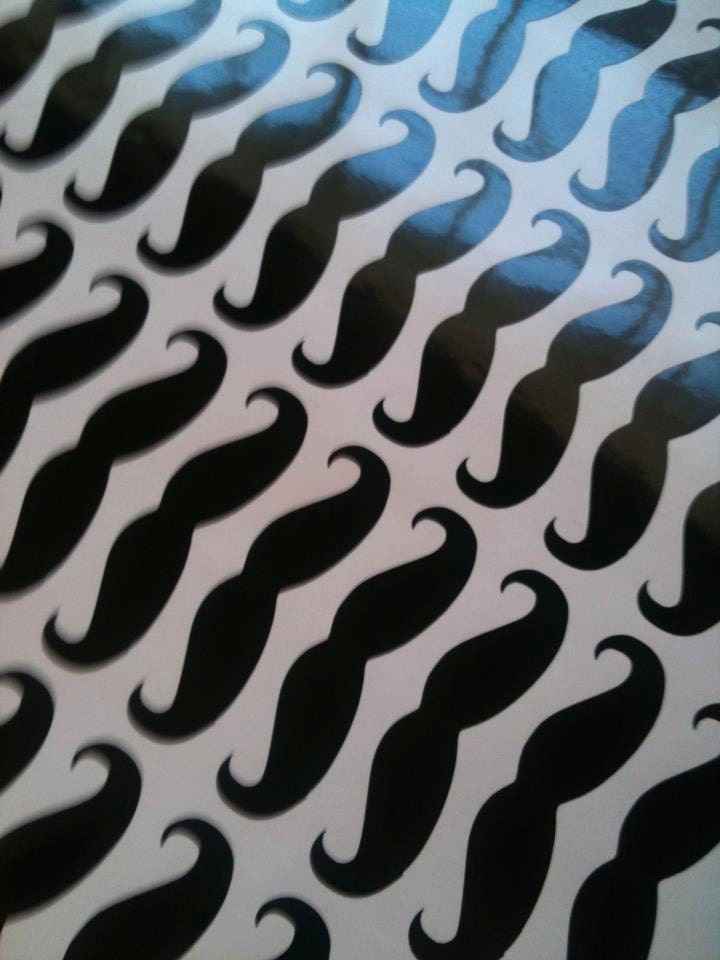 24 Vinyl Mustache Stickers - 4 Inches each - Vinyl Moustache Decals - Stick to cups, mugs, walls, cars, glass, laptop, cell phone and more