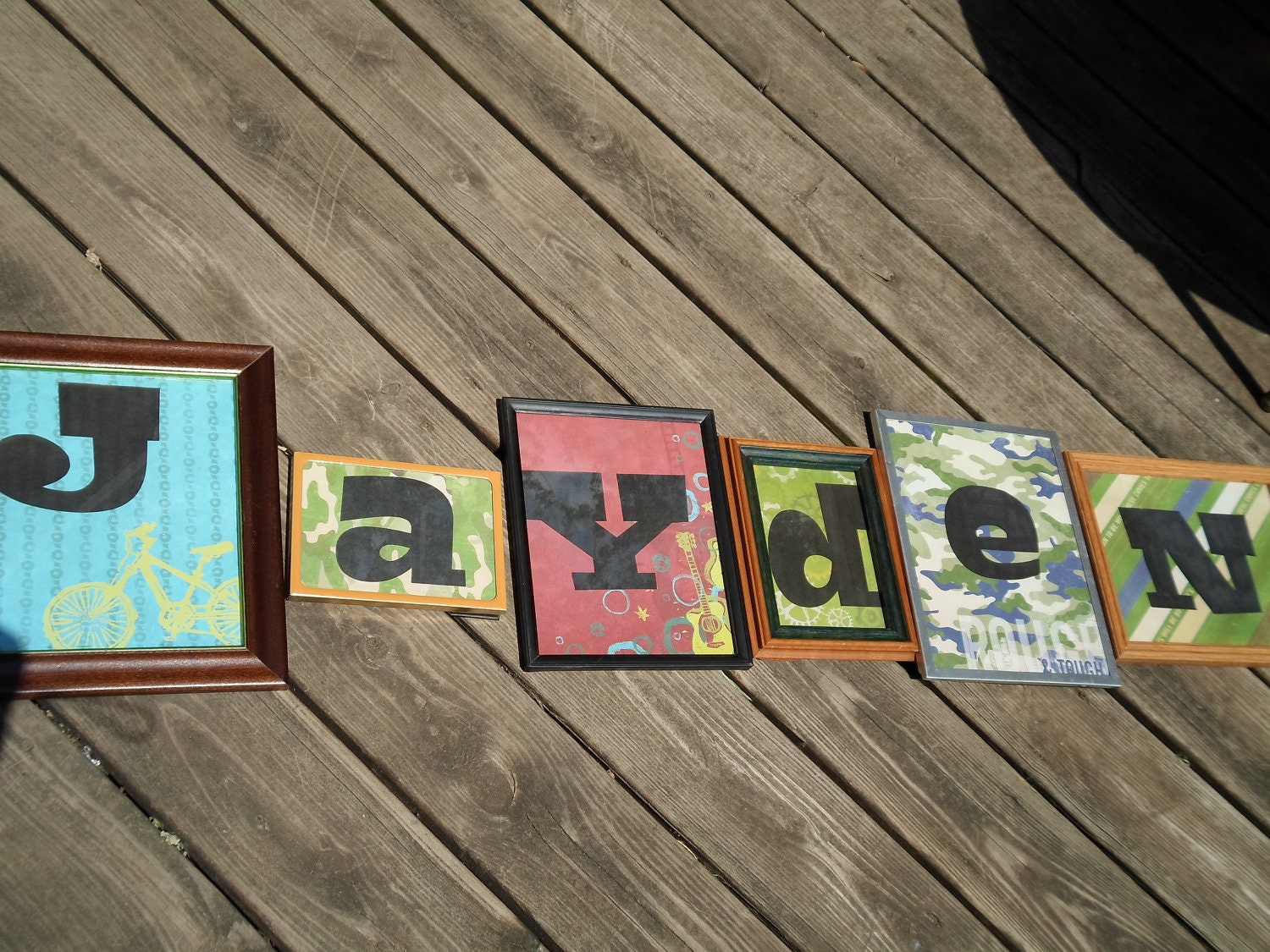 Personalized Custom Name Picture Frames Repurposed