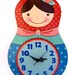 Wall clock Matryoshka clock - "Libi" model kids children nursery wall decor wall hanging large wall clock gift under 50