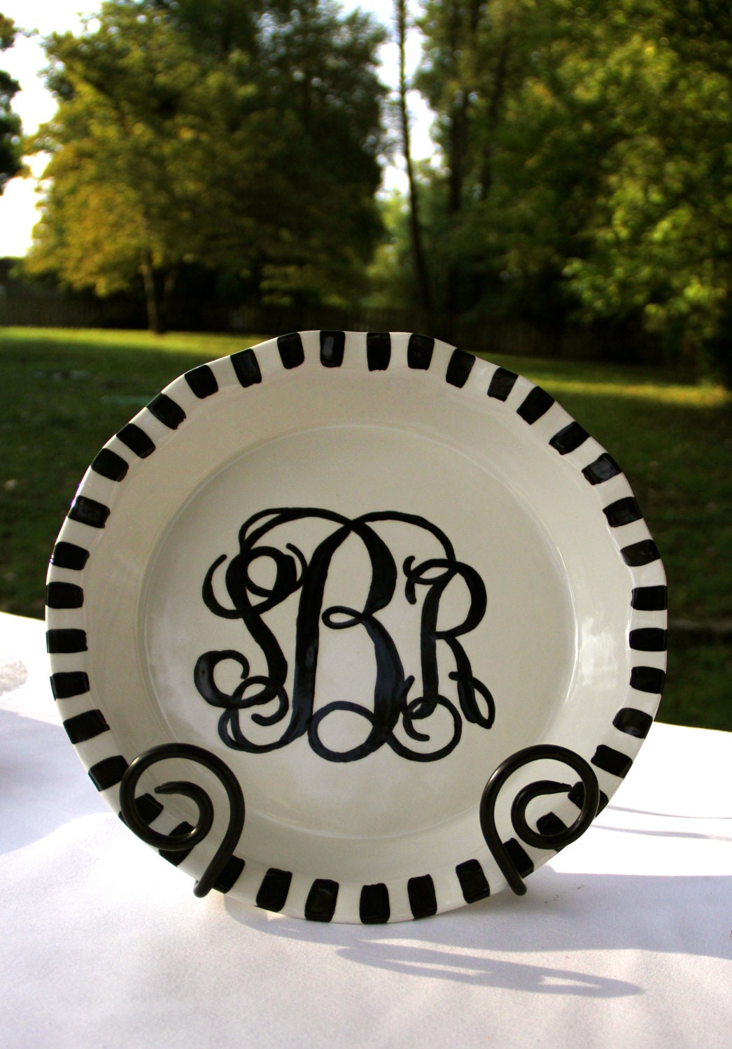 Monogrammed Pie Plate