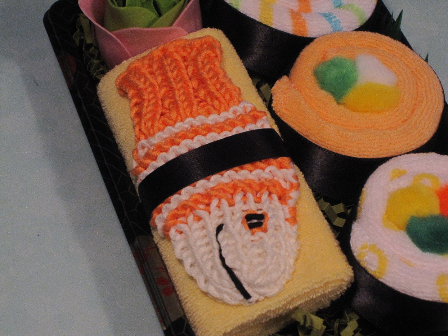Baby Shower Sushi Baby Gift - Neutral Baby Gift - Orange Tawashi Fish