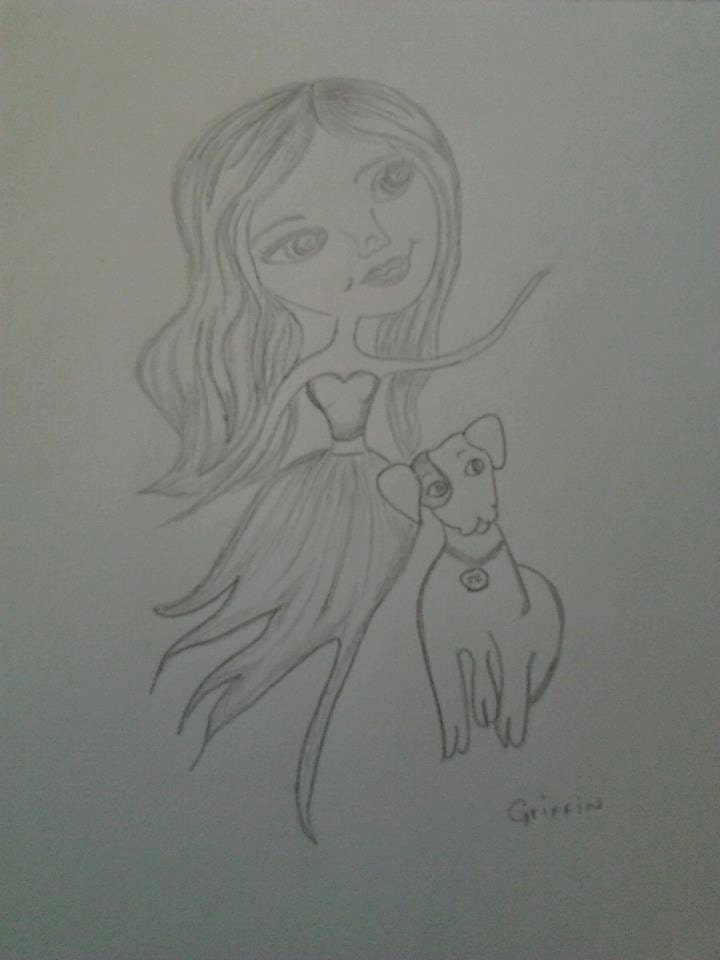 A original pencil drawing I call her JOY