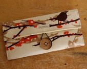 Womens Wallet Birds and Blossoms Fabric