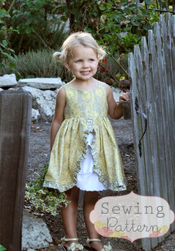 INSTANT DOWNLOAD- Tessa Dress (Sizes 12/18 months to Size 8) PDF Sewing Pattern and Tutorial