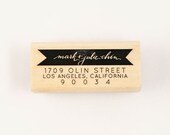 custom banner calligraphy address stamp