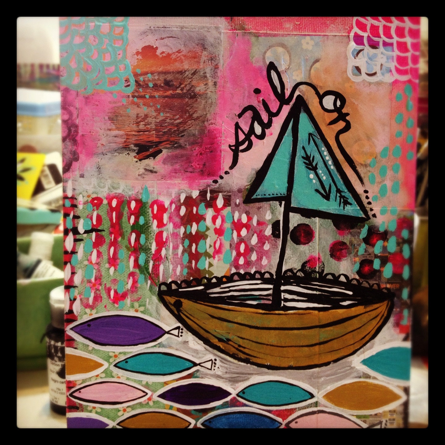 Sail on original painting 8x10