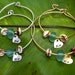 Personalized Bangles..Hand Stamped with Glass and Shells