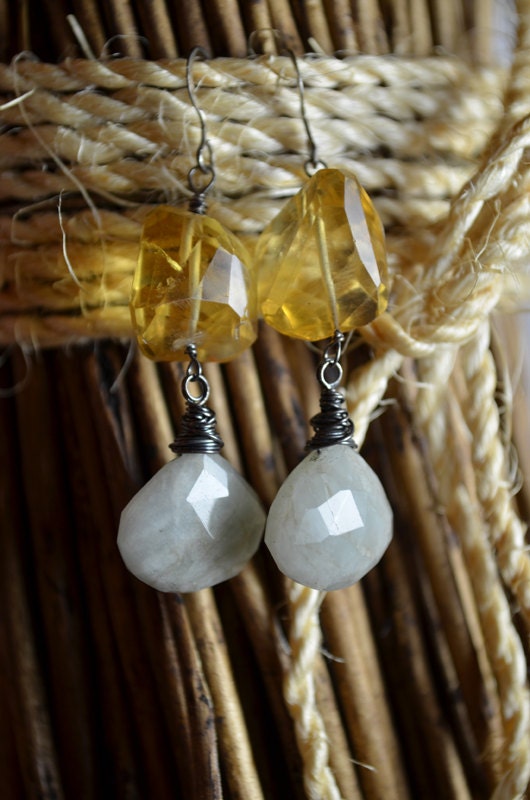 Victoria - Citrine and Natural Aquamarine