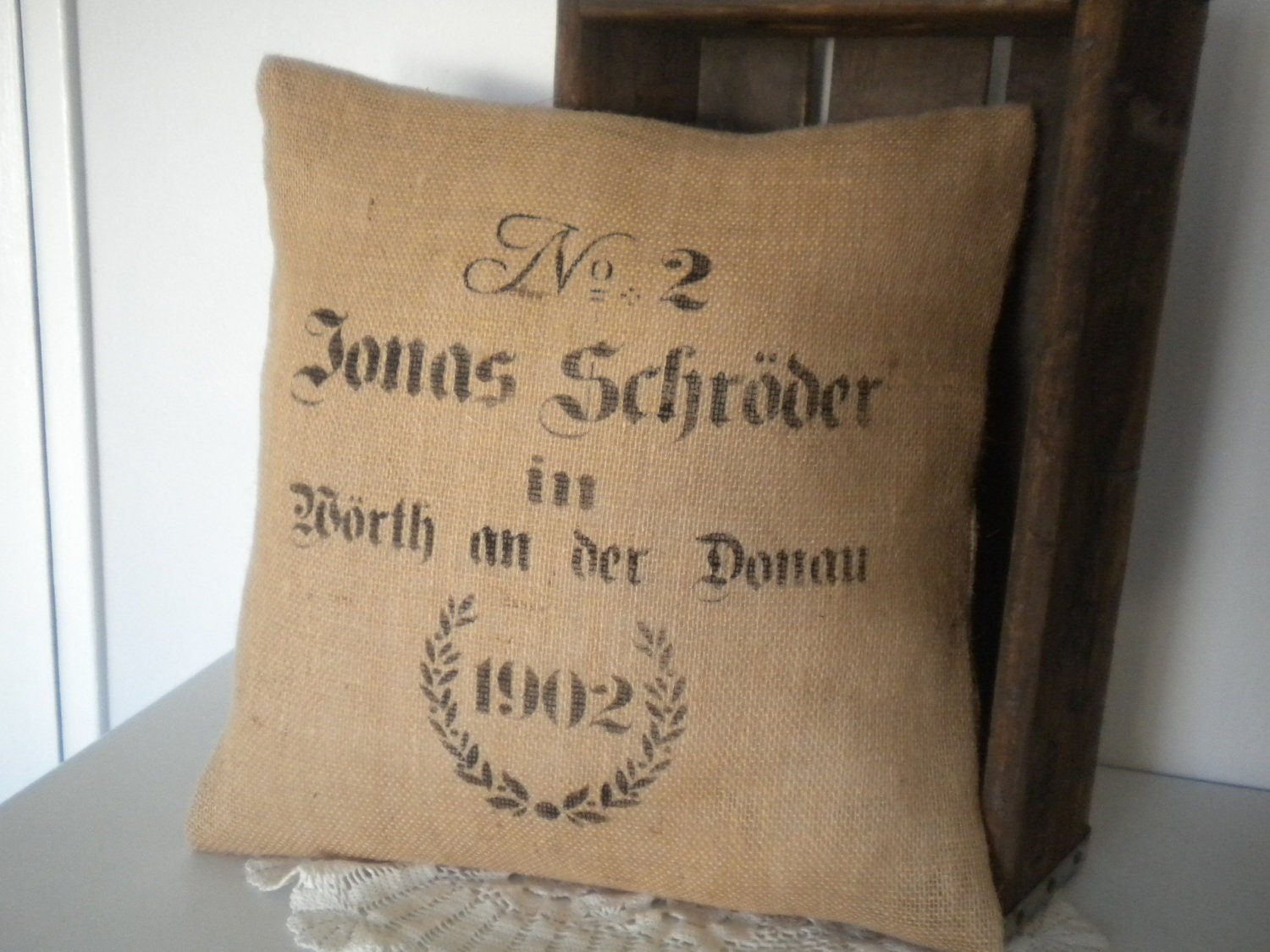 Burlap Pillow Cover