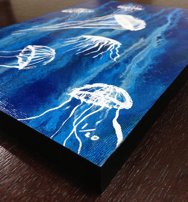 Jellyfish - Limited edition run on hardboard 9"x12"