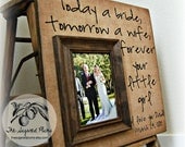 Father of the Bride Parents Thank You Gift Personalized Picture Frame 16x16 TODAY A BRIDE Dad Daddy Men Mother Parents The Sugared Plums