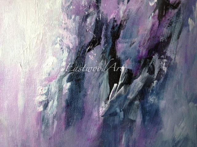 Pink Purple Textured Mixed Media by EastwoodArt Original Abstract - EastwoodArt