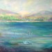Abstract Landscape Original Art "Deep Blue Lake"