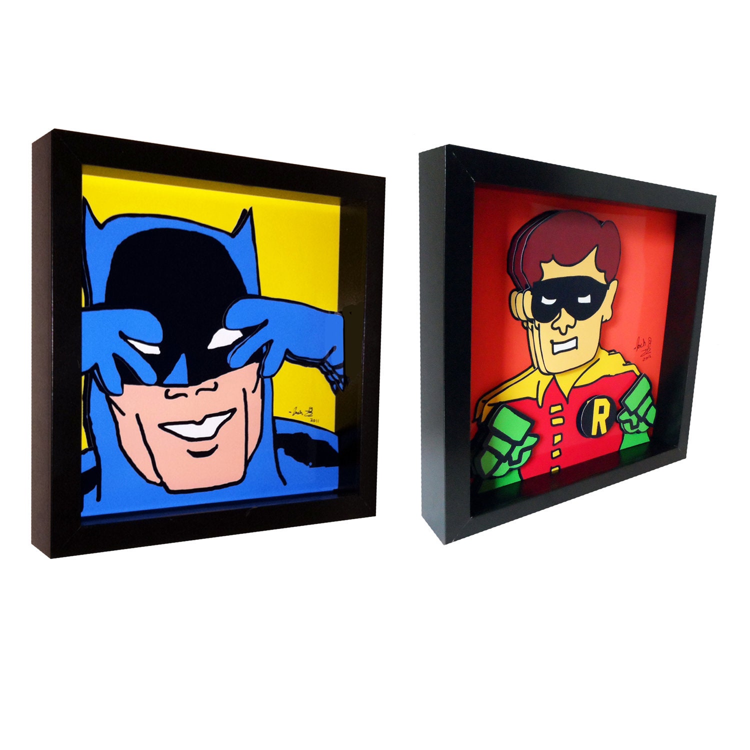 Batman and Robin Comic Art Batman TV Show Batman 1966 3D Pop Artwork Adam West