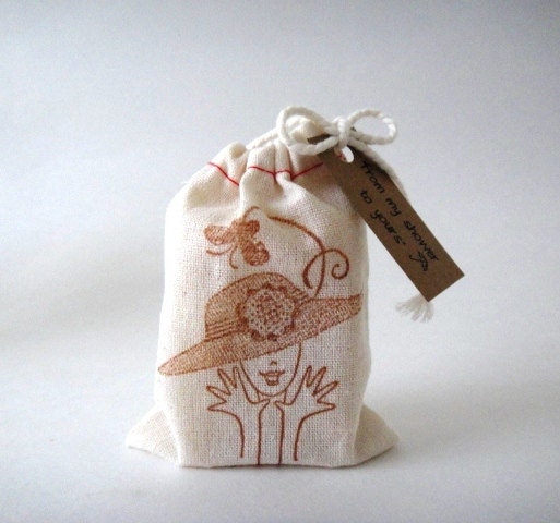 Custom Bridal Shower Favors In Muslin Bag // Vegan Organic -Baby Shower // Anniversary //  Individually Labeled